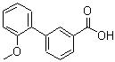 结构式 CAS# 168618-47-1, 2'-甲氧基-[1,1'-联苯]-3-羧酸