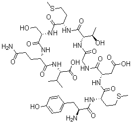 structure of CAS# 168650-46-2, L-Tyrosyl-L-Methionyl-L-alpha-Aspartylglycyl-L-Threonyl-L-Methionyl-L-Seryl-L-Glutaminyl-L-Valine