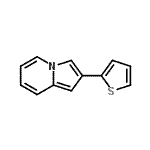 structure of CAS# 169210-29-1, 2-(2-Thienyl)Indolizine;2-(thiophen-2-yl)indolizine;2-indolizin-2-ylthiophene;2-Thiophen-2-yl-indolizine