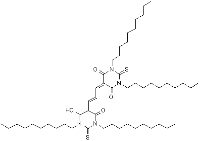 CAS#: 169211-45-4， 1,3-Didecyl-5-[(2E)-3-(1,3-Didecyl-4-Hydroxy-6-Oxo-2-Thioxohexahydro-5-Pyrimidinyl)-2-Propen-1-Ylidene]-2-Thioxodihydro-4,6(1H,5H)-Pyrimidinedione