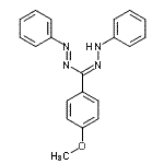 结构式 CAS# 16929-09-2, (E)-1-[(Z)-(4-甲氧基苯基)(苯基亚肼基)甲基]-2-苯偶氮