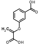 structure of CAS# 16929-37-6, 3-[(1-Carboxyvinyl)Oxy]Benzoic Acid