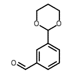 structure of CAS# 169339-42-8, 3-(1,3-Dioxan-2-Yl)Benzaldehyde;3-(1,3-Dioxan-2-yl)benzaldehyde
