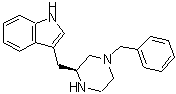 structure of CAS# 169458-70-2, 3-{[(2S)-4-Benzyl-2-Piperazinyl]Methyl}-1H-Indole;(3S)-1-Benzyl-3-[(1H-indol-3-yl)methyl]piperazine;(3S)-3-(indol-3-ylmethyl)-1-benzylpiperazine;(S)-1-Benzyl-3-(1H-indol-3-ylmethyl)piperazine