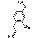 structure of CAS# 16964-10-6, 1-Allyl-4-Methoxy-2-Methylbenzene;3-(4-Methoxy-2-methylphenyl)-1-propene;MFCD07775075