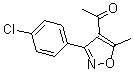 structure of CAS# 169814-48-6, 1-[3-(4-Chlorophenyl)-5-Methyl-4-Isoxazolyl]-Ethanone;1-[3-(4-CHLOROPHENYL)-5-METHYLISOXAZOL-4-YL]ETHAN-1-ONE;Ethanone, 1-[3-(4-Chlorophenyl)-5-Methyl-4-Isoxazolyl]-;1-(3-(4-Chlorophenyl)-5-Methylisoxazol-4-Yl)Ethanone