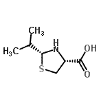 CAS#: 169908-35-4， (2R,4R)-2-Isopropyl-1,3-Thiazolidine-4-Carboxylic Acid