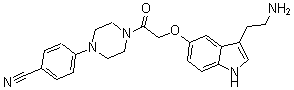 CAS#: 170912-52-4， 4-[4-[2-[[3-(2-Aminoethyl)-1H-Indol-5-Yl]Oxy]Acetyl]-1-Piperazinyl]-Benzonitrile