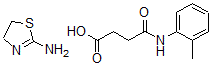 CAS#: 171088-71-4， 4-((2-Methylphenyl)amino)-4-oxobutanoic acid compd. with 4,5-dihydro-2-thiazolamine (1:1)