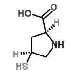 结构式 CAS# 171189-35-8, (4S)-4-硫基-L-脯氨酸