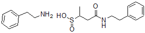 CAS#: 171359-14-1， 4-Oxo-4-((2-phenylethyl)amino)-2-butanesulfinic acid compd. with benzeneethanamine (1:1)