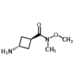 CAS#: 171549-88-5， trans-3-Amino-N-Methoxy-N-Methylcyclobutanecarboxamide