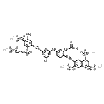 CAS#: 171599-84-1， Pentasodium 7-{[4-{[4-({5-Amino-4-Sulfonato-2-[(2-Sulfonatoethoxy)Sulfonyl]Phenyl}Diazenyl)-6-Chloro-1,3,5-Triazin-2-Yl]Amino}-2-(Carbamoylamino)Phenyl]Diazenyl}-1,3,6-Naphthalenetrisulfonate
