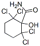 structure of CAS# 1724-30-7, 2,2,6,6-Tetrachloro-1-Hydroxycyclohexanecarboxamide;2,2,6,6-Tetrachloro-1-Hydroxy-Cyclohexane-1-Carboxamide;2,2,6,6-Tetrachloro-1-Hydroxy-1-Cyclohexanecarboxamide;Nsc240862