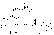 structure of CAS# 172422-76-3, [(5S)-5-Amino-6-[(4-Nitrophenyl)Amino]-6-Oxohexyl]-Carbamicacid 1,1-Dimethylethylester;N-EPSILON-(T-BUTYLOXYCARBONYL)-L-LYSIN-P-NITROANILIDE;N-Epsilon-T-Butyloxycyrbonyl-L-Lysin-P-Nitroanilide;N-EPSILON-T-BUTOXYCARBONYL-L-LYSINE-P-NITROANILIDE