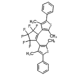 CAS 登录号：172612-67-8， 3,3'-(3,3,4,4,5,5-六氟-1-环戊烯-1,2-二基)二(2,4-二甲基-5-苯基噻吩)
