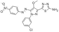 CAS#: 172701-60-9， 5-[1-(3-Chlorophenyl)-4-Methoxy-5-(4-Nitrophenyl)Diazenylpyrazol-3-Yl]-1,3,4-Thiadiazol-2-Amine