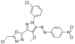 CAS 登录号：172701-69-8， [5-[5-(氯甲基)-1,3,4-恶二唑-2-基]-2-(3-氯苯基)-4-甲氧基吡唑-3-基]-(4-硝基苯基)二氮烯