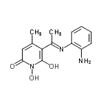 结构式 CAS# 172906-90-0, 5-[(1E)-N-(2-氨基苯基)亚氨代乙酰]-1,6-二羟基-4-甲基-2(1H)-吡啶酮