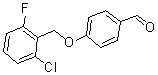 structure of CAS# 172932-10-4, 4-[(2-Chloro-6-Fluorophenyl)Methoxy]-Benzaldehyde;4-[(2-CHLORO-6-FLUOROBENZYL)OXY]BENZENECARBALDEHYDE;4-(2-Chloro-6-Fluorobenzyloxy)Benzaldehyde 97%;4-(2-Chloro-6-Fluorobenzyloxy)Benzaldehyde97%