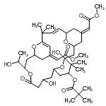 CAS#: 173075-49-5， (5Z,13Z)-1,21-Dihydroxy-17-(1-Hydroxyethyl)-5,13-Bis(2-Methoxy-2-Oxoethylidene)-10,10,26,26-Tetramethyl-19-Oxo-18,27,28,29-Tetraoxatetracyclo[21.3.1.1<Sup>3,7</Sup>.1<Sup>11,15</Sup>]Nonacosa-8,11-Dien-25-Yl Pivalate