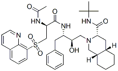CAS#: 173918-19-9， (3S,4aS,8aS)-2-[(2R,3S)-3-[[(2S)-2-Acetamido-3-Quinolin-8-Ylsulfonylpropanoyl]Amino]-2-Hydroxy-4-Phenylbutyl]-N-Tert-Butyl-3,4,4a,5,6,7,8,8a-Octahydro-1H-Isoquinoline-3-Carboxamide
