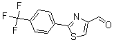 structure of CAS# 174006-70-3, 2-[4-(Trifluoromethyl)Phenyl]-1,3-Thiazole-4-Carbaldehyde;2-[4-(Trifluoromethyl)Phenyl]-1,3-Thiazole-4-Carboxaldehyde 97%;2-[4-(Trifluoromethyl)Phenyl]-1,3-Thiazole-4-Carboxaldehyde97%;2-[4-(TRIFLUOROMETHYL)PHENYL]-1,3-THIAZOLE-4-CARBOXALDEHYDE