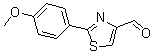 structure of CAS# 174006-71-4, 2-(4-Methoxyphenyl)-4-Thiazolecarboxaldehyde;2-(4-METHOXYPHENYL)-1,3-THIAZOLE-4-CARBALDEHYDE;4-Thiazolecarboxaldehyde, 2-(4-Methoxyphenyl)-;2-(4-METHOXY-PHENYL)-THIAZOLE-4-CARBALDEHYDE