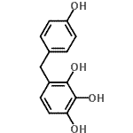 structure of CAS# 174462-43-2, 4-(4-Hydroxybenzyl)-1,2,3-Benzenetriol;2,3,4,4'-Tetrahydroxydiphenylmethane