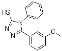 structure of CAS# 174573-90-1, 5-(3-Methoxyphenyl)-4-Phenyl-4H-1,2,4-Triazole-3-Thiol;[1,2,4]triazole-3-thiol;3-(3-Methoxyphenyl)-4-phenyl-1,2,4-triazoline-5-thione;5-(3-methoxyphenyl)-4-phenyl-1,2,4-triazole-3-thiol