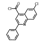 结构式 CAS# 174636-77-2, 6-氯-2-苯基-4-喹啉甲酰氯