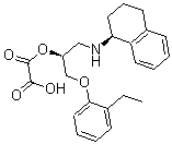 结构式 CAS# 174689-39-5, 3-(2-乙基苯氧基)-1-((1S)-1,2,3,4-四-氢萘-1-基氨基)-(2S)-2-丙醇草酸盐