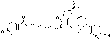 CAS#: 174740-51-3， 3-[[8-[[(3B)-3-Hydroxy-28-Oxolup-20(29)-En-28-Yl]Amino]-1-Oxooctyl]Amino]-2-Methyl-Propanoic Acid