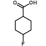 structure of CAS# 174771-54-1, 4-Fluorocyclohexanecarboxylic Acid;4-fluorocyclohexane-1-carboxylic acid;4-Fluorocyclohexanoic acid;MFCD13189574