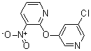 structure of CAS# 175135-51-0, 2-[(5-Chloro-3-Pyridyl)Oxy]-3-Nitropyridine;2-((5-Chloropyridin-3-Yl)Oxy)-3-Nitropyridine;3-CHLORO-5-(3-NITROPYRIDIN-2-YLOXY)PYRIDINE;2-[(5-CHLORO-3-PYRIDYL)OXY]-3-NITROPYRIDINE