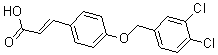 结构式 CAS# 175136-15-9, 3-[4-[(3,4-二氯苯基)甲氧基]苯基]-2-丙烯酸