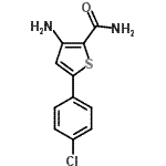 结构式 CAS# 175137-05-0, 3-氨基-5-(4-氯苯基)-2-噻吩甲酰胺