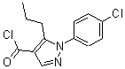 结构式 CAS# 175137-18-5, 1-(4-氯苯基)-5-丙基-1H-吡唑-4-甲酰氯