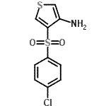 结构式 CAS# 175201-48-6, 4-[(4-氯苯基)磺酰基]-3-噻吩胺
