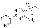结构式 CAS# 175202-06-9, 5-[(1-甲基乙基)磺酰基]-2-(3-吡啶基)-4-嘧啶胺