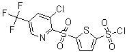 结构式 CAS# 175203-00-6, 5-[3-氯-5-(三氟甲基)吡啶-2-基磺酰基]噻吩-2-磺酰氯