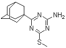 structure of CAS# 175204-72-5, 4-(Methylthio)-6-Tricyclo[3.3.1.1(3,7)]Dec-1-Yl-1,3,5-Triazin-2-Amine;4-(1-Adamantyl)-6-(Methylthio)-1,3,5-Triazine-2-Amine;2-(1-ADAMANTYL)-4-AMINO-6-(METHYLTHIO)-1,3,5-TRIAZINE;4-(1-ADAMANTYL)-6-(METHYLTHIO)-1,3,5-TRAZIN-2-AMINE