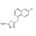 结构式 CAS# 175204-98-5, 5-[(7-氯-4-喹啉基)硫基]-1,3,4-噻二唑-2-胺