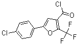 结构式 CAS# 175276-61-6, 5-(4-氯苯基)-2-(三氟甲基)-3-呋喃甲酰氯