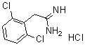 structure of CAS# 175276-76-3, 2,6-Dichloro-Benzeneethanimidamide Hydrochloride (1:1);2-(2,6-DICHLOROPHENYL)ETHANIMIDAMIDE HYDROCHLORIDE;2-(2,6-Dichlorophenyl)Acetimidamide Hydrochloride;2,6-Dichlorophenylacetamidine Hydrochloride 98%