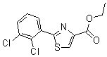 结构式 CAS# 175276-86-5, 2-(2,3-二氯苯基)-4-噻唑羧酸乙酯