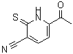 结构式 CAS# 175277-42-6, 6-乙酰基-2-硫代-1,2-二氢-3-吡啶甲腈