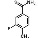 structure of CAS# 175277-87-9, 3-Fluoro-4-Methylbenzenecarbothioamide;3-Fluoro-4-(methylthio)benzamide;3-Fluoro-4-methylbenzene-1-carbothioamide;3-fluoro-4-methylbenzothioamide
