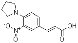 structure of CAS# 175278-41-8, 3-[3-Nitro-4-(1-Pyrrolidinyl)Phenyl]-2-Propenoic Acid;3-(3-NITRO-4-TETRAHYDRO-1H-PYRROL-1-YLPHENYL)ACRYLIC ACID;3-(3-NITRO-4-PYRROLIDINOPHENYL)ACRYLIC ACID