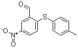 结构式 CAS# 175278-42-9, 2-[(4-甲基苯基)硫代]-5-硝基-苯甲醛